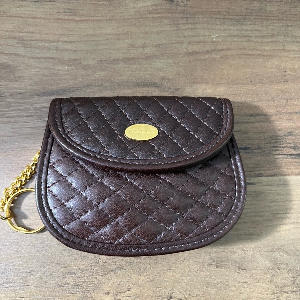 Bally Brown Leather key Chain holder